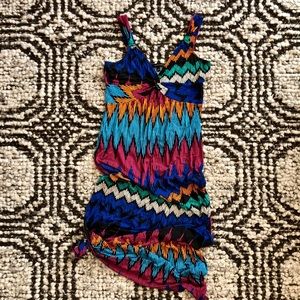 Fun printed maxi dress size M